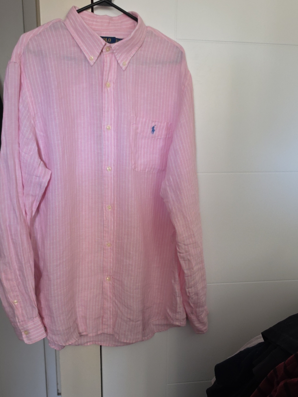Ralph Lauren Light Pink Striped Button-Down Shirt
